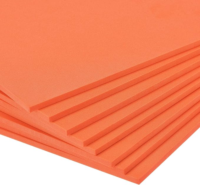uxcell Orange EVA Foam Sheets 10 x 10 Inch 5mm Thickness - Image 4