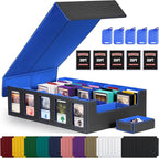 Trading Card Storage Box with Commander Display, 5-Row Deck Case with Removable by Kabinka