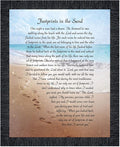 Footprints in the Sand Inspirational Wall Art, Beach Decor, Christian Gifts by CROSSROADSHOMEDECOR