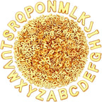 Augshy 700Pcs Gold Large Alphabet Letter Beads by Augshy