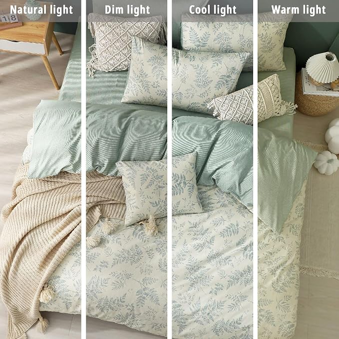 LEMIROE Botanical Cotton Comforter Queen Size - Image 6