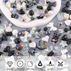 200-260PCS TINKRSTUFF Assorted Black Acrylic Beads - Image 4