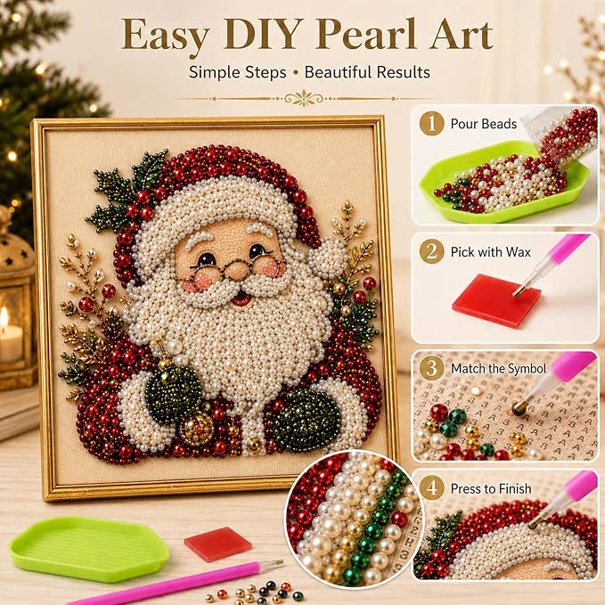 DIY Christmas Pearl Diamond Painting Art Kit - Image 7