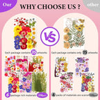 NESCCI 210 Pcs Dried Pressed Flowers - Image 3