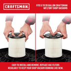 CRAFTSMAN CMXZVBE38779 Genuine 5-20 Gal. General and Wet Debris Vac Filters - Image 3