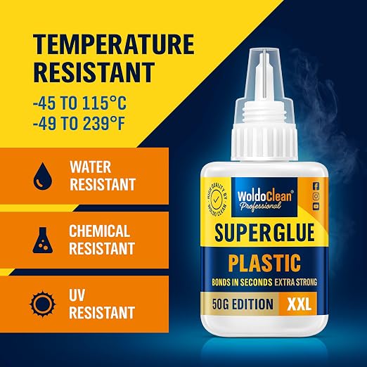 WoldoClean Super Glue for Plastic 50g for Instant Strength - Image 5