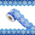 69 Feet Winter Snowflake Bulletin Board Borders, Scalloped Borders Bulletin by WUYUEJXI