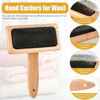 Lainballow 4 PCS Wool Carders, Wooden Hand Carders - Image 3