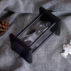 BELLAWARE Hourglass Timer with Black Sand, 15 Minute Wooden Sand Timer | - Image 3
