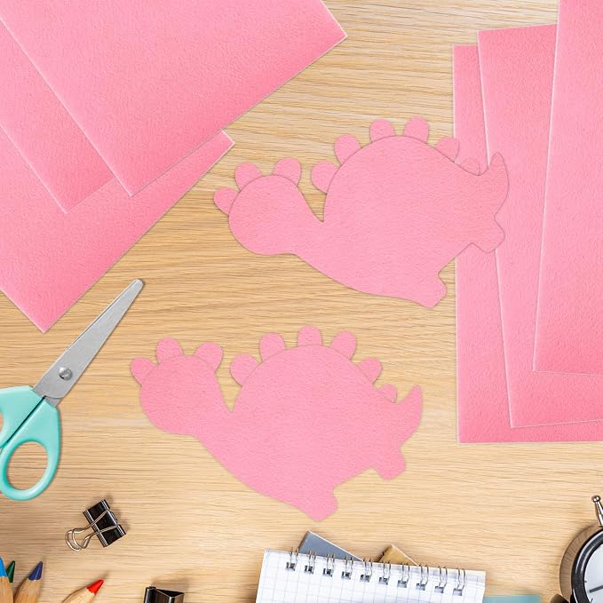 10PCS Pink Self Adhesive Felt Fabric Sheets Sticky Felt Sheets - Image 6