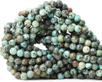 60PCS 6mm Natural African Turquoise Stone Gemstone Round Loose Beads by CHEAVIAN