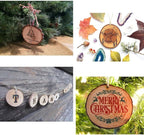 Unfinished Natural Wood Slices 25Pcs 3.1-3.5 inch Wood Coaster Pieces Craft - Image 3