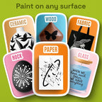 ARTISTRO 12 Black Dual-Tip Acrylic Paint Markers – Paint Pens Set - Image 3