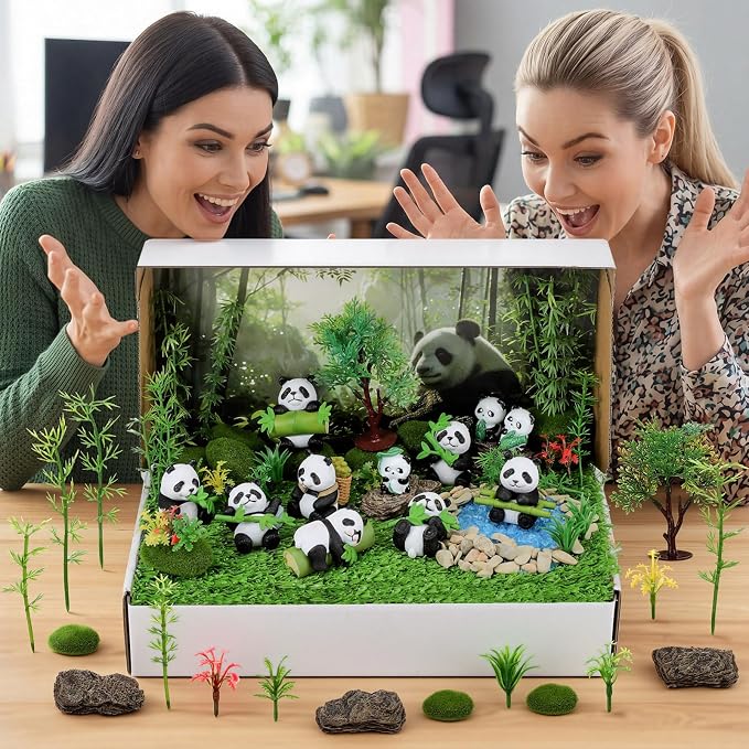 Teyva Daily 60 Pcs Panda Diorama Kit Habitat Project Box Set Bamboo Forest - Image 2