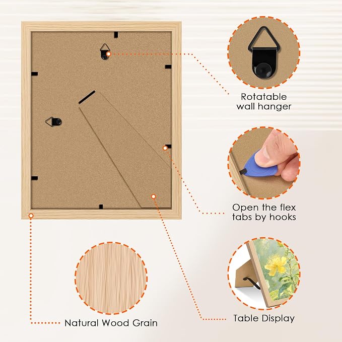 FIXSMITH 8x10 Picture Frame Bulk-6 Pack, Photo Frame - Image 3