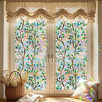 Foliage Pattern Decorative Window Film Privacy, Faux Stained Glass Window Cling by Unknown