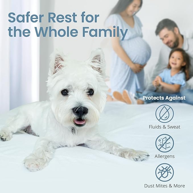 SafeRest Waterproof Queen Size Mattress Protector - Image 5