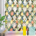 Window Privacy Film, Stained Glass Decorative Static Cling UV & Heat Blocking by Unknown
