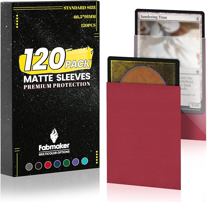 120Pack Card Sleeves for Trading Cards, Matte Card Sleeves Deck Card Protectors by Fabmaker