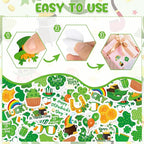 300Pcs St. Patrick’s Day Foam Stickers, Self-Adhesive Lucky Shamrock Clover - Image 6
