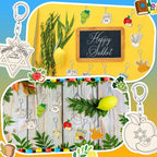 RattanView 24 Pcs Sukkot Crafts Color Your Own Keychains Diy Craft Wooden Blank - Image 6