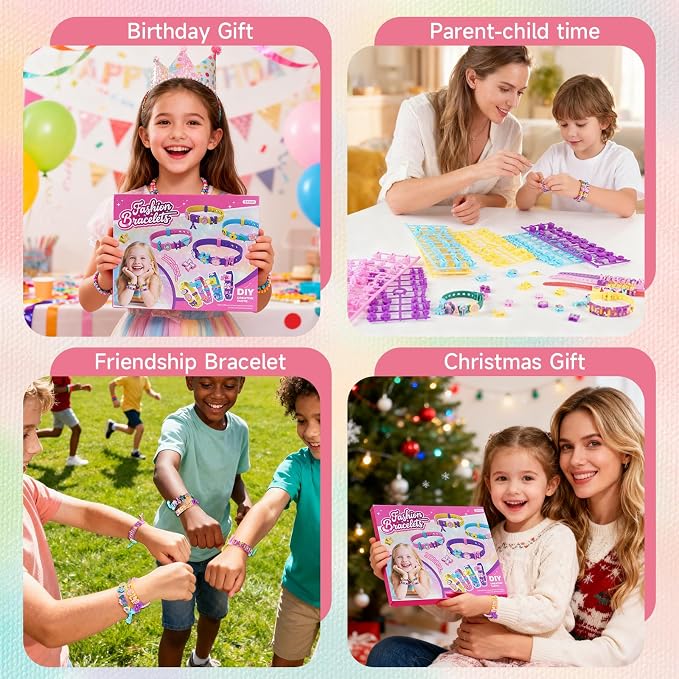 Art & Craft Kits Friendship Bracelet Making Kit 12 Sets - Image 7