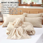 Zzlpp Twin Comforter Set 5 Pieces, Pillow Sham, Pillowcase, Flat Sheet - Image 5