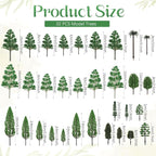 Thiccywoov 40 Pcs Diorama Supplies Kit Include 32 Rainforest Miniature Trees - Image 2