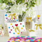 Foam Stickers, 7 Sheets 3D Glitter Foam Shape Stickers, Triangle Self-Adhesive - Image 6