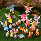 33 Pcs Fairy Garden Miniature Kit Resin Fairies Animal | Weatherproof Solid - Image 6