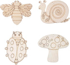 48PCS Unfinished Wood Insect Cutouts - Image 7