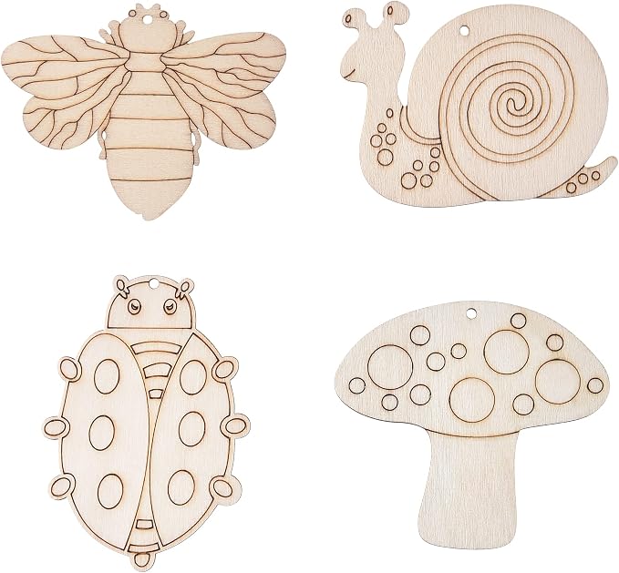 48PCS Unfinished Wood Insect Cutouts - Image 7