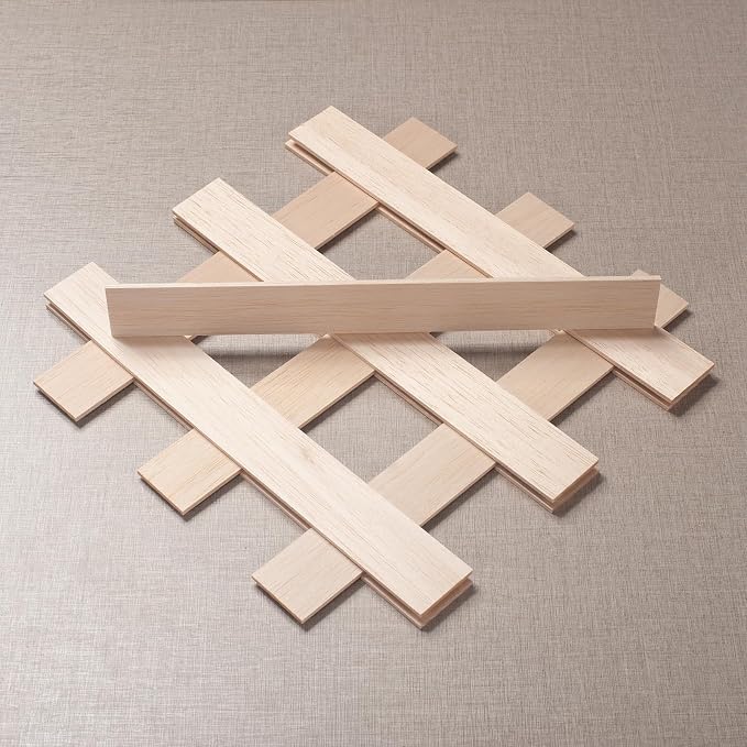 Balsa Wood Sticks, Balsa Wood Strips Slats 1/8" × 1.5" × 12", Wooden Sticks - Image 2