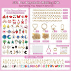 Riwiuue 352Pcs Lip Gloss Keychain Making Kit, DIY Charms Key Chain Making Kit - Image 2