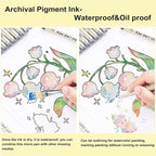 Micro Fineliner Pens 6 Size/Set, Ultra Fine Fineliner Pen, Brush Marker Pen - Image 3