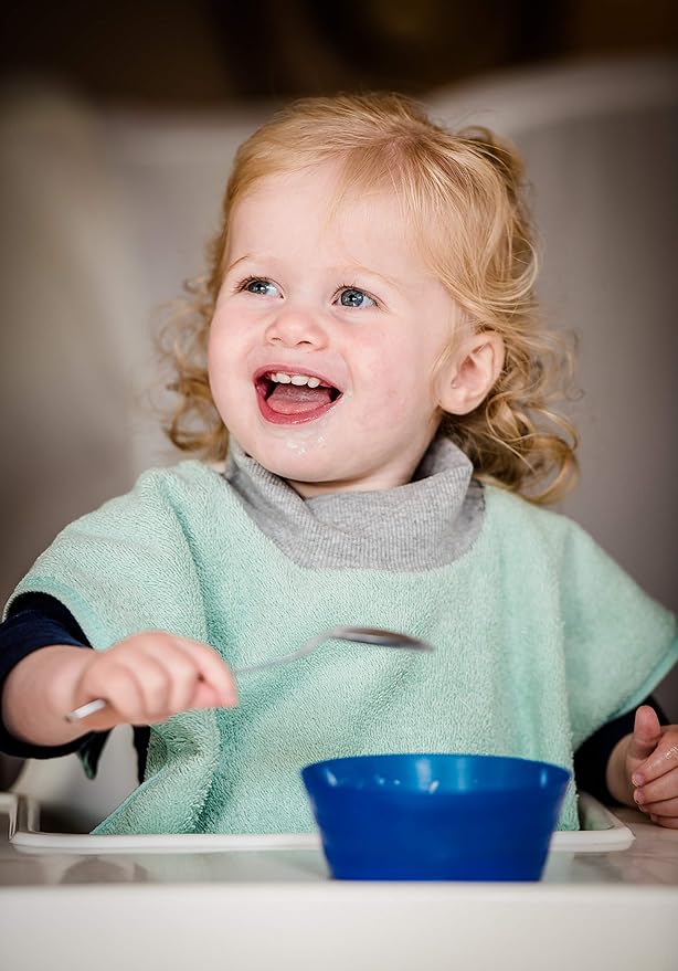 MATZ Terry Towel Snap On Toddler & Baby Bibs | For Feeding Drooling And Teething | Full Coverage For Babies | Ultra Absorbent 100% Cotton Bibs | Unisex | With Soft Ribbed Neck
