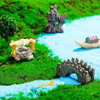 Jetec 12 Pcs Mini Fairy Garden Accessories Miniature Tiny Stone Bridge Mini - Image 3