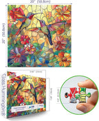 MINIWAN Vintage Paint Hummingbird Flower 500 Piece Puzzle - Image 2