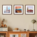 FIXSMITH 12x12 Picture Frame Brown Set of 2, Photo Frame - Image 8