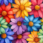 Flowers Diamond Art Kits for Adults, 5D Diamond Painting for Adult Beginners by Unknown