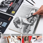 PANDAFLY Drawing Sketching Pencil Set, 22 Piece Pro Art Pencil Kit - Image 4