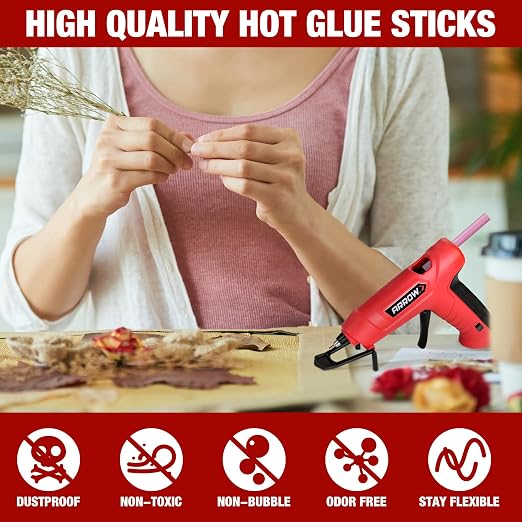 Arrow Mini Hot Glue Sticks, 200 Pack Multi Colored Glue Gun Sticks, Hot Melt - Image 6