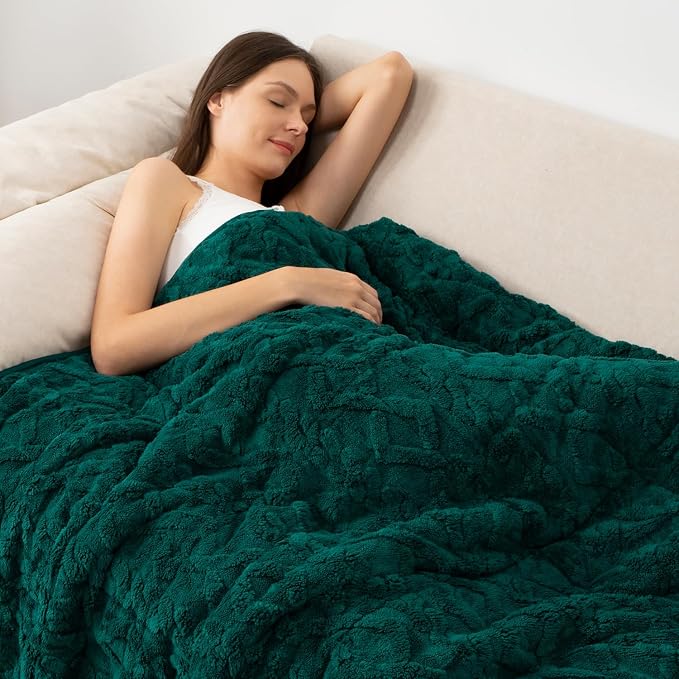 Wemore Weighted Blanket for Adults Twin Size 20 lbs, Dual Sided Soft Fuzzy by WemoreDirect