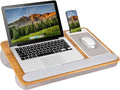 LAPGEAR Home Office Pro Lap Desk – Oak Woodgrain, Fits 15.6” Laptops by LapGear