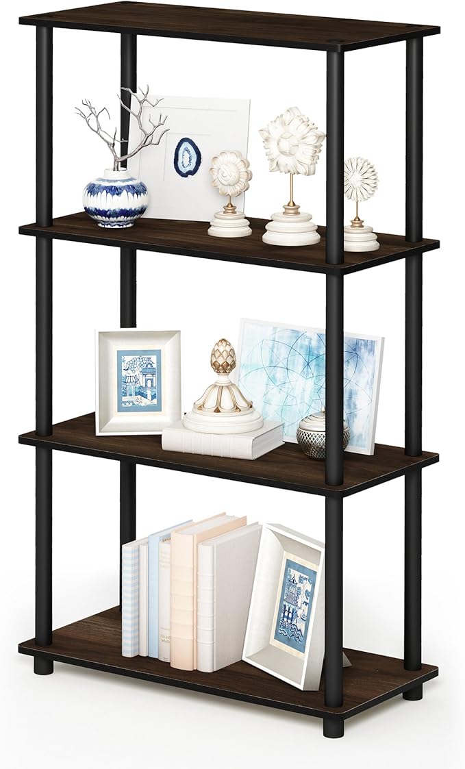 Furinno Turn-N-Tube 4-Tier Multipurpose Shelf Display Rack, Round Tubes - Image 5