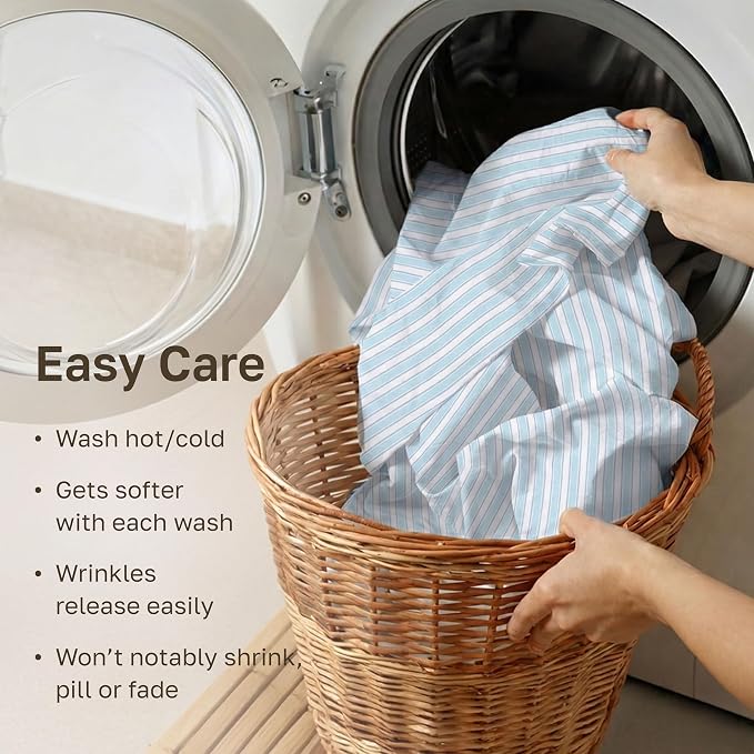 California Design Den Soft 100% Cotton Sheets Full Size Set, 400 TC Good - Image 7