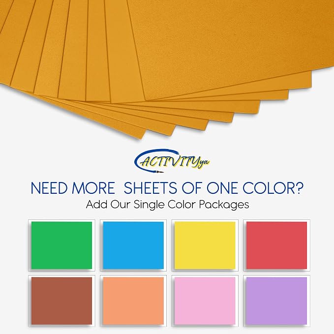 Mustard EVA Foam Sheets, 6 x 9 Inch, 2mm Thick – Foam Paper - Image 3
