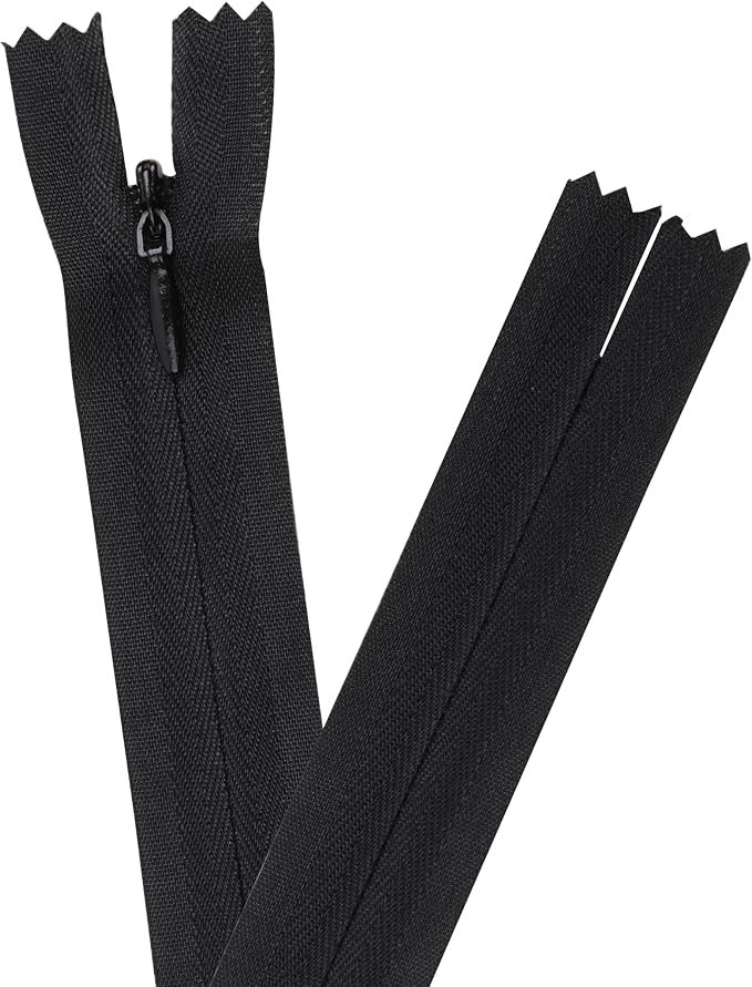 YAKA 20pcs Black Nylon Invisible Zippers Tailor Sewing Tools Garment by YAKA