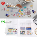 zoeynex Medium Plastic Organizer Boxes, 12 Clear Containers - Image 5