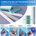 LET'S RESIN Polishing Kit, Resin File Kit, Polishing Strips&Blocks, Wooden Brush - Image 5